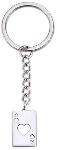 Ethlomoer Silvery Damen Neuheit Schlüsselanhänger - Coole Schlüsselanhänger Zubehör mit 8 Kugeln, Würfeln, Kirsche und Off White Designs - Ästhetische, lustige und lustige kleine Schlüsselanhänger für