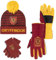 Harry Potter Wintermütze und Handschuhe mit Set, Gryffindor, Slytherin, Hufflepuff, Ravenclaw, Winterset 5-13 Jahre, Rot, 3-teiliges Set, 5-13 Years