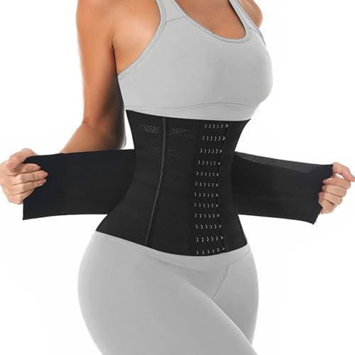 MeYuxg Waist Trainer Damen, Einstellbar Bauchweggürtel für Männer und Frauen, Korsett für Fitness Plasticity, Postpartum Recovery, Weight Loss (M)