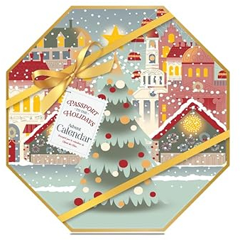 Yankee Candle - Adventskalender Adventskranz 2024 Weihnachten | 24 Teelichter | 1 Teelichthalter | Passport to the Holidays