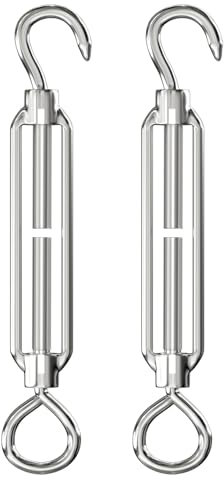 SCOOYUCK 2 Stück M4 Spannschloss, 304 Edelstahl Drahtseil Spanner, Erstellbare Spannschloss