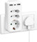 Ainiv 6 in 1 Mehrfachstecker Steckdosenadapter mit 1 PD18W USB C, 4000W/16A 3 Fach Mehrfachsteckdose mit 3 USB Steckdose Steckdosenleiste, Steckdosenadapter für Phone und Haushaltsgeräte