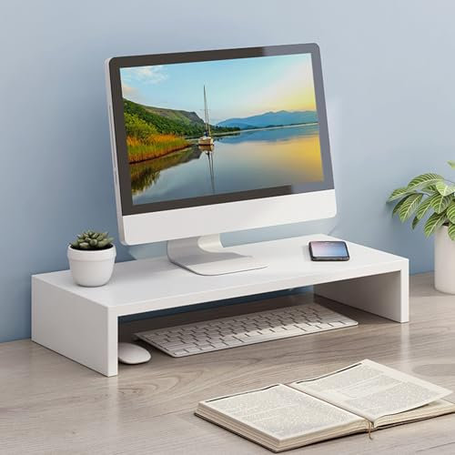 Onxyrbyte Supporto Monitor,Rialzo Monitor da Scrivania,Supporto per Monitor in Legno,Riser per Schermo per Pc Portatile,Supporto Monitor Pc da Scrivania Ergonomico,per Casa O Ufficio