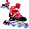 Inline Skates, 2 in 1 Rollschuhe mit Leuchtendem Rad, in 4 Größen Verstellbare Rollschuhe für Kinder und Erwachsene – Einzel- und Doppelreihe Freier Wechsel (L (39-42))