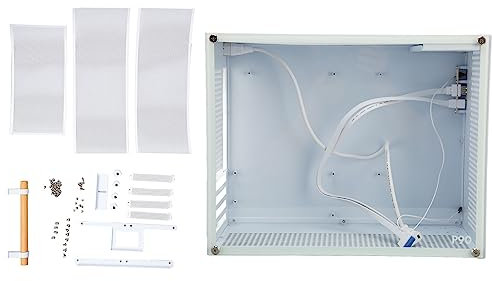 Vomeko MATX Case, Type C Gaming PC Case, ITX & Mini ATX Support, 20.6L, USB 3.0 & Type C Interface, Tempered Glass Side Panel, Wooden Handle, Steel & Tempered Glass Construction