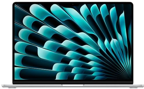 2024 Apple MacBook Air mit Apple M3 Chip mit 8CPU & 10GPU (15-zoll, 8GB RAM, 256GB SSD Kapazität) (QWERTZ German) Silber (Generalüberholt)