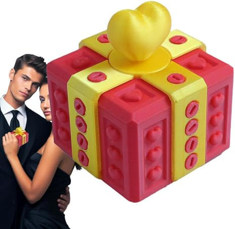 Funny Prank Box, Puzzle Prank Box - Vista Print Prank Box Funny Gag Box with Screws, Puzzle Card Container Ti Cheerful Prank Case for Birthday