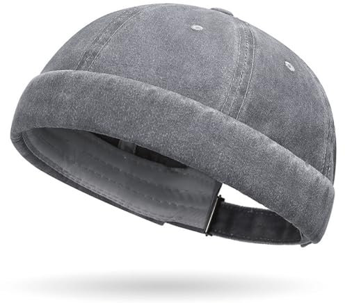 Casquette sans Visière Homme Femme Bonnet de Docker Rétro Docker Hat Cuffed Brimless Bonnet Homme Femme d'hiver Chapeau Homme Tricoté Tour de Cou Doublure Molleton Doux Cache
