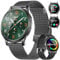 Montre Connectée Femme Homme Léger avec Ultra-fine Écran Convexe AMOLED Appel Rappel Messages IP68 Imperméable Android iOS 100+ Modes Sportifs Fréquence Cardiaque/Podómetro/Calculateur Smartwatch