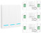 interruptor inteligente, Interruptores de luz de pared, Kit de Interruptor de Luz Inalámbricas, RF 433Mhz 220V interruptor inalambrico receptor, alcance de 100 m, 1 Interruptor Blanco Y 3 Receptores