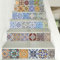 6 Pcs Sticker Carrelage, Sticker Autocollant contremarche Carreaux de Ciment, Stickers Escalier Carreaux Autocollants 3D, Escalier Carreaux de Ciment adhésif, 18cmX100cmX6pcs
