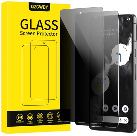 QZGWDY Verre Trempé Anti-Espion pour Google Pixel 7, Lot de 2 Film Protection Écran Vitre Protecteur Protege Sans Bulles, Dureté 9H, Facile à Installer