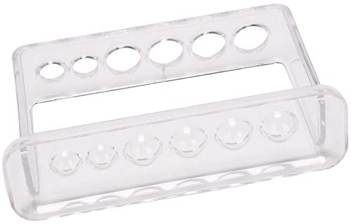 Kueohse Kunststoff Klarer Reagenzglas Tube Halter 6 Loch StäNder Labor Reagenzglas Tube StäNder Regal Schul Bedarf Labor Ausstattung 16,7 X 8 X 3 Cm