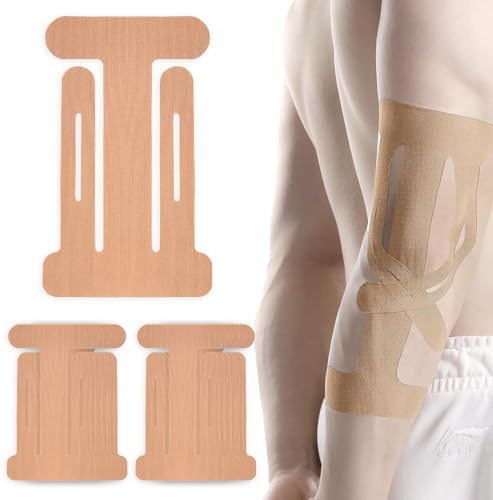 XFSRG 12 Stück Kinesiotapes Ellenbogen Vorgeschnittene Wasserdichtes Elastisches Stabilisierung Kinesiologie Bandage für Sport Dauerhafte Unterstützung(Beige)