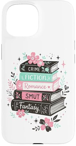 Crimen Ficción Romance Smut Fantasía Pila Carcasa para iPhone 15