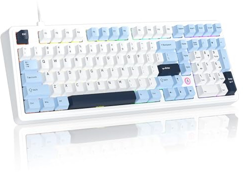 FIRSTBLOOD ONLY GAME. AK980 - Teclado mecánico intercambiable en caliente de 101 teclas, montaje en junta RGB retroiluminado, macro programable, rollover completo N-Key con interruptores lineales