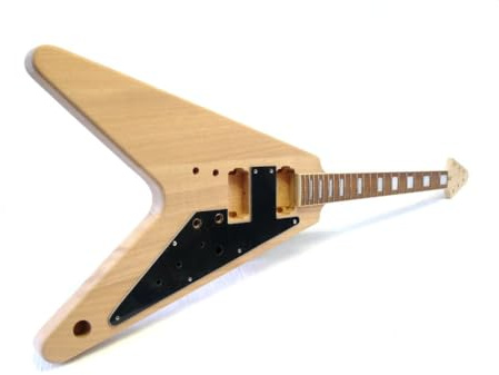 E-Gitarren-Bausatz/Guitar DIY Kit ML-Factory® ML V - Style komplett Mahagoni, Hals zum einleimen