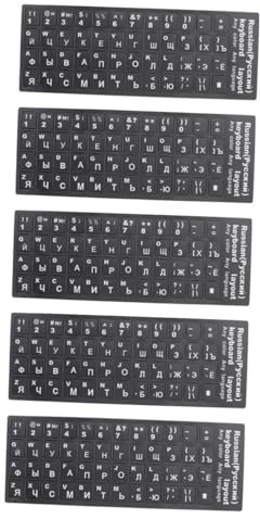 HOMSFOU 5 Sheets Keyboard Letter Stickers for Laptop Notebook Computer Keyboard Labels Stickers