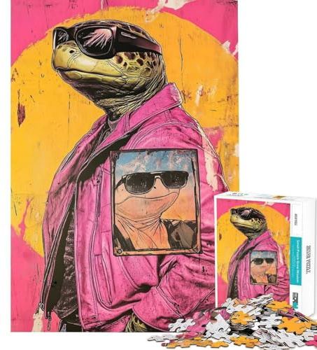 Hard Jigsaw Puzzle for Adults 1000 Pieces Teenage Mutant Ninja Turtle Art Adult Jigsaw Anti-Stress Toys Home Decoration Challenging To Complete (Size 38x26cm)