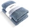 herzbach home Luxus Saunatuch 2er Set Premium Qualität aus 100% Baumwolle 80 x 200 cm (Graublau)