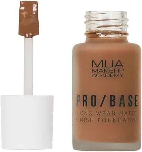 MUA Makeup Academy Pro/Base Full Coverage Long Wear Matte Finish Foundation, Farbton #185, 30 ml - Vegan & Cruelty Free