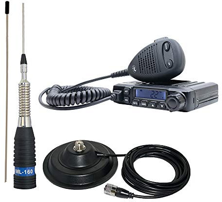 PNI Radio CB Escort HP 6500 ASQ con Antena CB ML160 con Base magnética