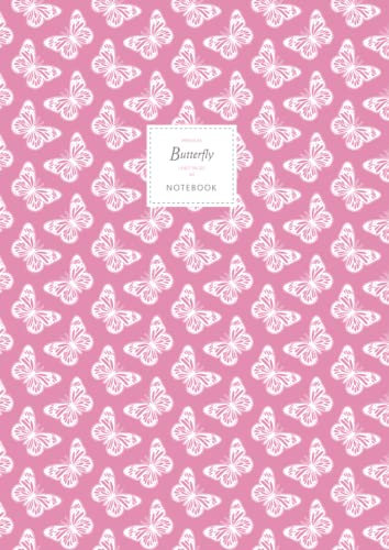 Butterfly Notebook - Lined Pages - A4 - Premium: (Pink Edition) Fun notebook 192 lined pages (A4 / 8.27x11.69 inches / 21x29.7cm)