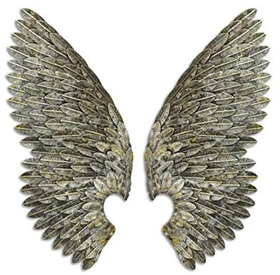 Decoratie Deko Engelsflügel Flügel Wanddeko 2 Stück Metall 80,2 x 34,5 cm