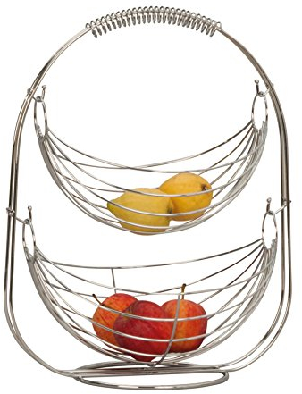 Mel-O-Design Obstschaukel mit 2 Körben Höhe 44 cm Obstschale stehend - Küche - Gemüsekorb