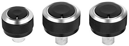 Lot de 3 boutons de contrôle pour climatisation de voiture - En aluminium - Bouton de rechange MK5 T5 - Pour chauffage B6
