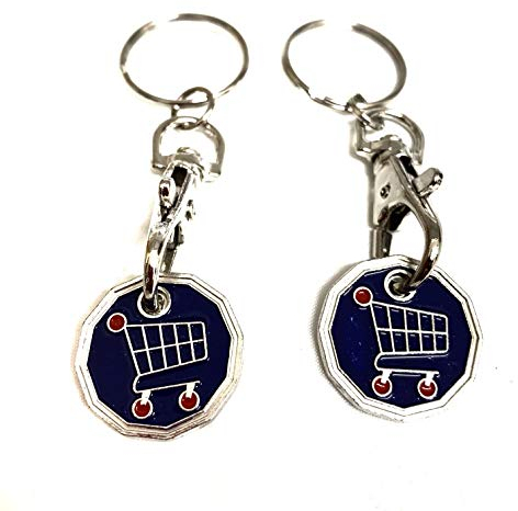 Craft 4 You Shopping Trolley Token UK Key rings Dodecagon £1 Coin Shape Handy Pound Coin Works at Supermarkets Shops Gym Locker (Shopping Trolley)