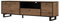 FORTE SEWILL TV Unterschrank mit 3 Türen und 1 Schublade, Holzwerkstoff, Colonialeiche / Schwarz, 180.8 x 52.8 x 42 cm