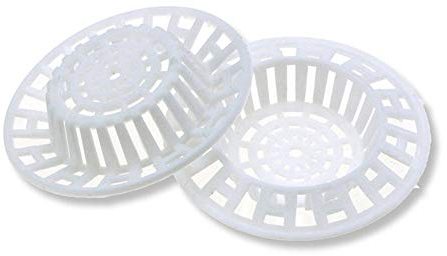 Filtre d'évier de Cuisine en Plastique réutilisable Set de crépine d'évier de Bain 7 cm Pack de 2 Blanc Mode, 6.8cm