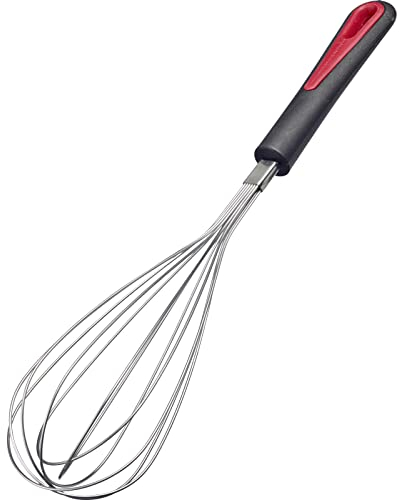 Westmark Schneebesen, Sehr elastische Drähte, Formstabil, Länge: ca. 29 cm, Rostfreier Edelstahl/Kunststoff, Gallant, Midi, Schwarz/Rot/Silber, 29522270