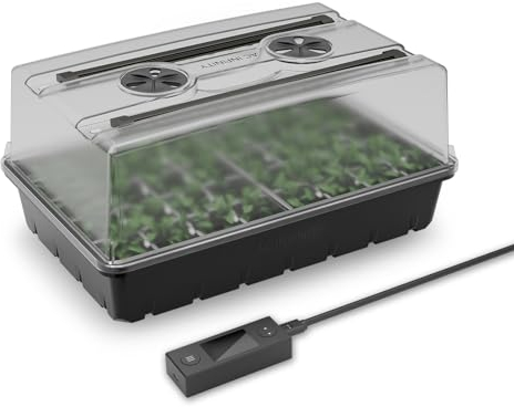 AC Infinity Feuchtigkeitskuppel, Keimset mit LED-Wachstumslichtleisten, stabile Tropfschale, 5 x 8 Zellen-Setzlingschale und belüftete Höhenverlängerungsplatten, für Indoor-Gartenarbeit, Samenstart,