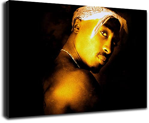 Artis Prints Leinwandbild Tupac, 90's Rap, Old School Hip-Hop, Klein bis XXL, Inneneinrichtung - Wohnzimmer - Wohnung, Dekoration