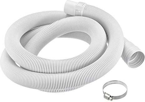 PATIKIL Washing Machine Drain Hose, Universal Drain Hose Extension Kit 6.56 Feet White for Washing Machine with Clamp and U-Bend Hose Holder