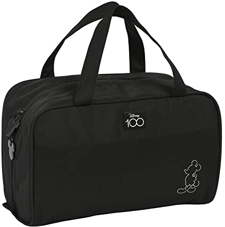 Glowlab Trousse de Toilette Mickey Mouse Clubhouse Noir (31 x 14 x 19 cm) - Sac de toilette pour le maquillage en déplacement - Noir