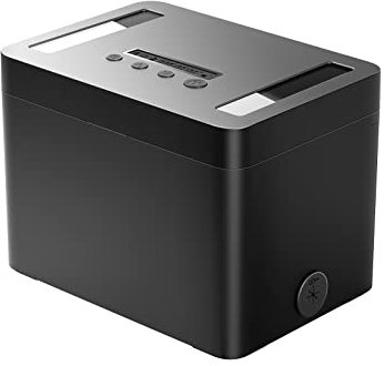 STARSIKI Metal Timed Lock Box with Emergency Unlocking, Phone Locked Box with Timer, Locking Container, Audio Prompt, Self-Control Safe Locker for Cellphone/iPad Mini/Medicine Gift Idea for Men Women