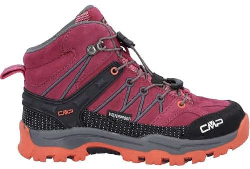 CMP Kids Rigel Mid Trekking Shoes Wp, Zapatos de Trekking Unisex niños, Fucsia, 36 EU