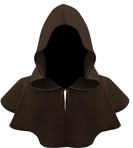 Spydge Halloween Gugel Mantel Mittelalter Gugel Kapuzen Medieval Wicca Pagan Haube Hut Cosplay Kostüm für Herren & Damen Halloweenkostüm Karneval Fasching Kleidung Dress-up Prop