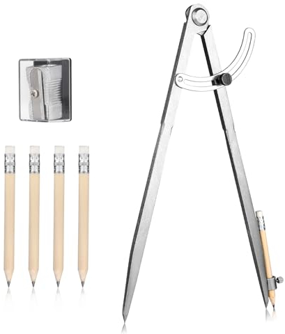 LALAGO Spitzzirkel 300 mm, Anreißzirkel 300mm, Bleistiftmarkierungszirkel mit Bleistifthalter zum Zeichnen für Metallverarbeitung und Lederverarbeitung