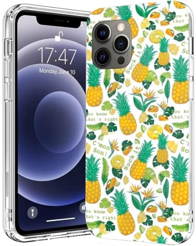 ADERN Handyhülle Kompatibel mit iPhone XR (6.1) Ananas Ästhetische Hawaii Psych Lustige Zitate Gummi TPU Silikon Telefon Stoßfest Schutzhülle Weiche Abdeckung