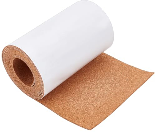 BENECREAT Rouleau de Liège 2.5mx15cm, Tapis de 2 mm D'Épaisseur, Panneau Autocollant, Carreaux Avec Adhésif Puissant Pour la Décoration Murale, Artisanat de Fête