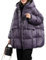Piumino Invernale da Donna Bianco in Piuma D'Anatra con Cappuccio Caldo Piumino Oversize Femminile Casual Allentato Parka Tascabile,Viola,M