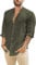 Friptspyg Linen Shirts Mens Long Sleeve Button Down Beach Causal Shirts for Men Adult, Olive Green XL