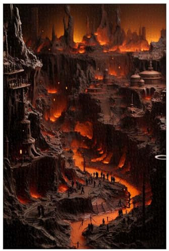 1000 Teile Holzpuzzle, für Erwachsene, Eine apokalyptische Welt aus Teig, Hamburger Architektur (D ; 1000)