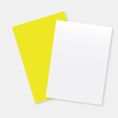 KEARING Schneiderpauspapier Gelb & Weiß 82x57 cm – Pauspapier für Stoffe, Nähen & Stickerei – Auswaschbare Markierungen für Modedesign & DIY