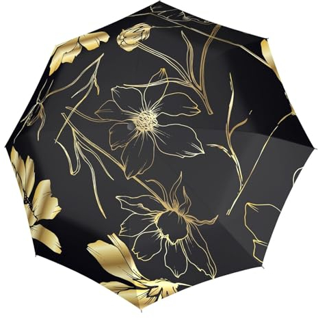 Doppler Damen Taschenschirm Satin mit Auf-Zu-Automatik Magic Fiber Fiore