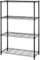 4 Tier Regal Einheit NSF Draht Regal Metall große Lagerung Regale Heavy Duty Höhe verstellbar Commercial Grade Stahl Utility Layer Regal Rack Veranstalter 450 KG Kapazität -91x36x137,Schwarz